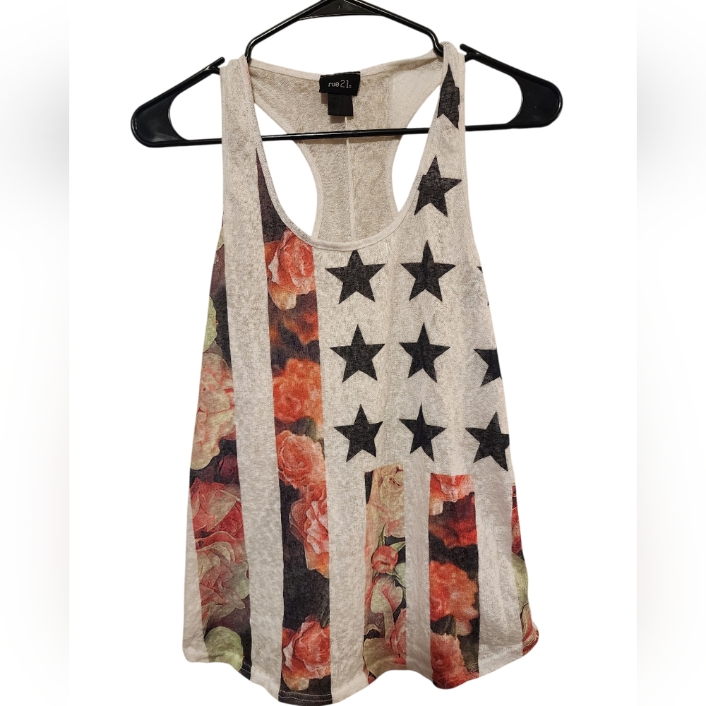 Rue21 Floral and Star Print Women's Tank Top